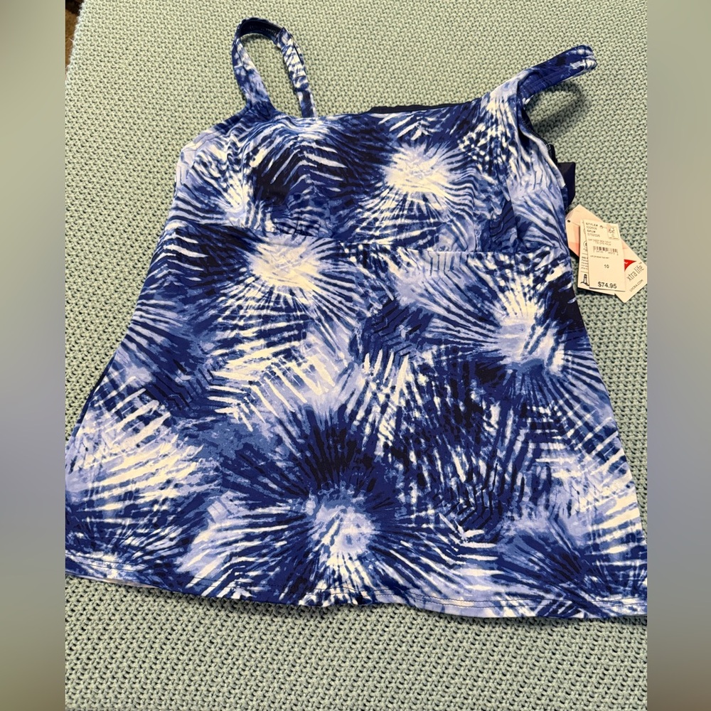 Lands' End Electric Blue Wired Tankini